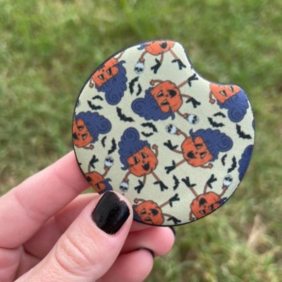 Boho Halloween Car Coaster Set | Halloween Coaster | Halloween Car Accessories - Picture 4 of 10
